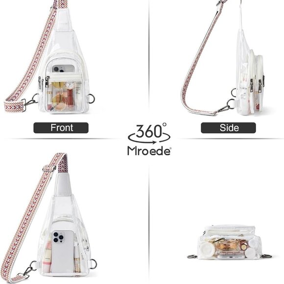 for Stadium Events Approved Clear Purses for Women Crossbody Transparent Bag Sta - Picture 7 of 8